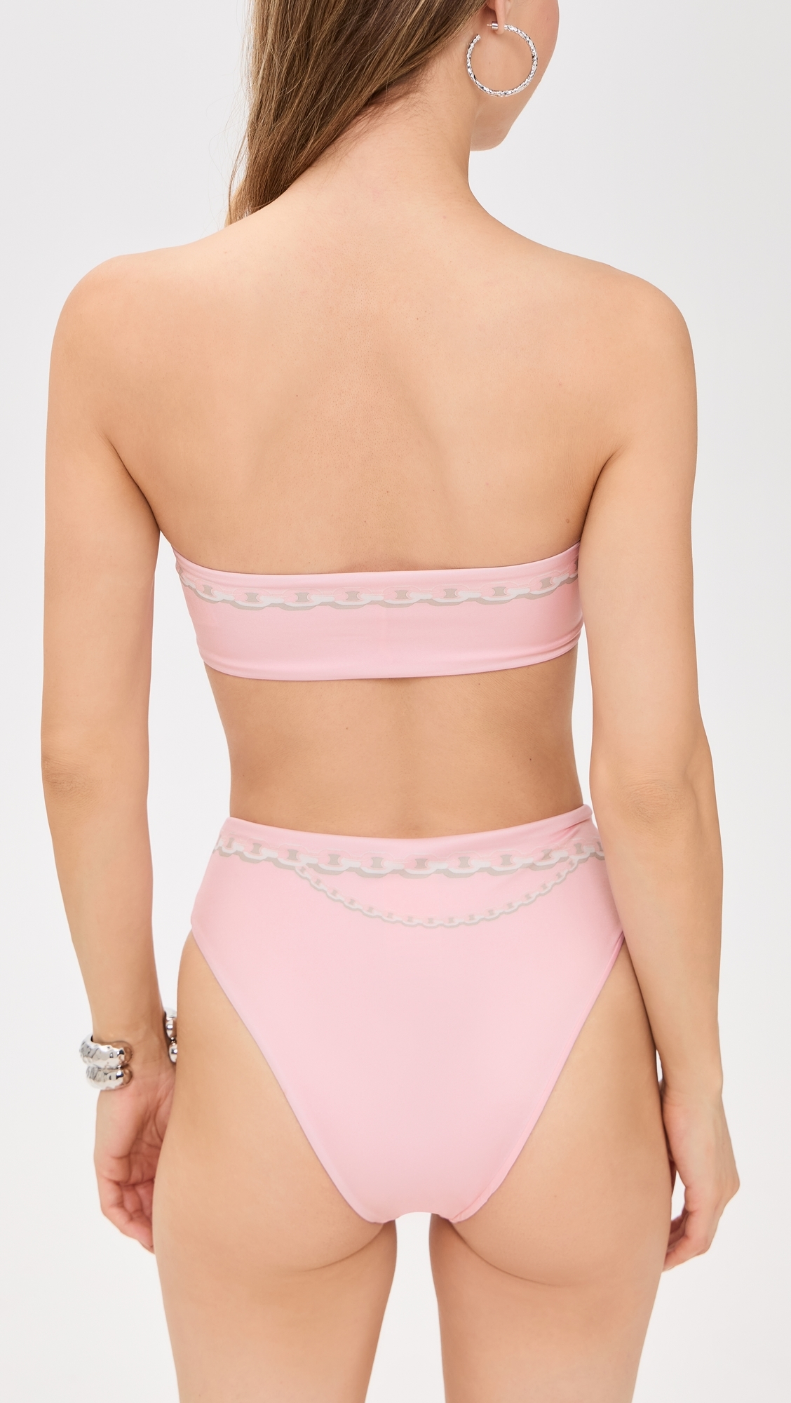 Vita Treasure Print Swim Bikini Top Pastel Pink/Milk
