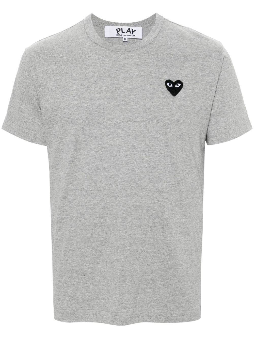 Signature Heart-Patch Cotton T-Shirt — Grey