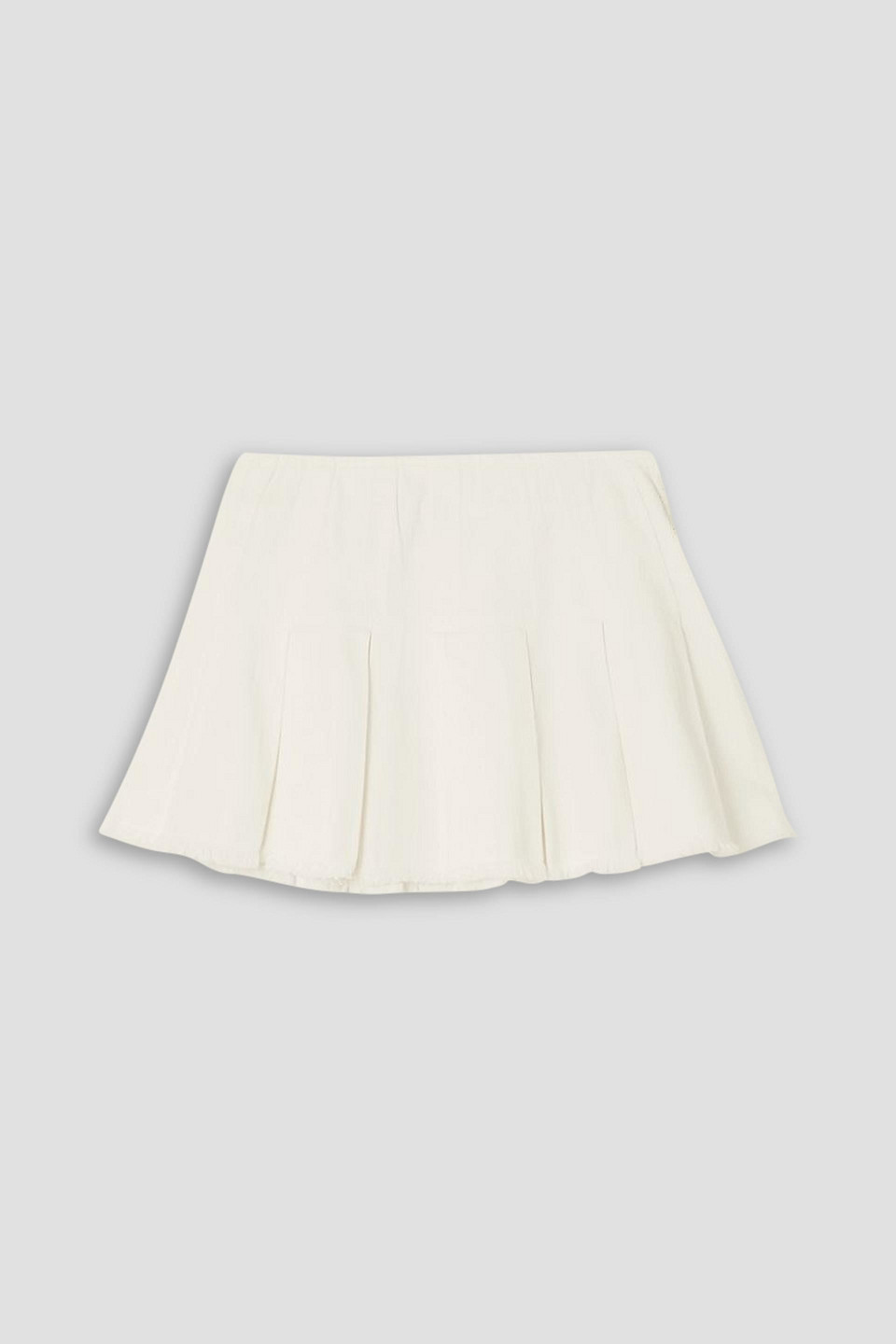 Jamie frayed pleated denim mini skirt