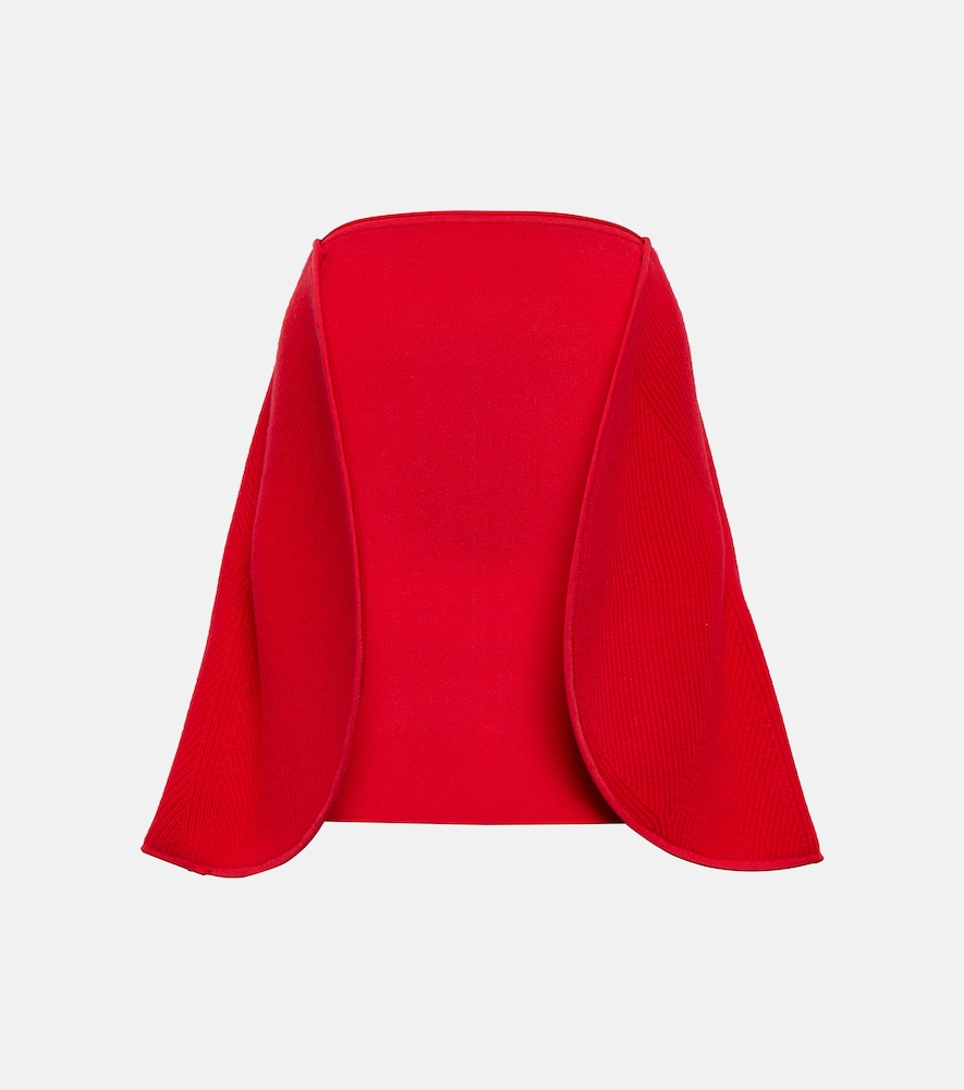 Victoria Beckham Paneled jersey miniskirt