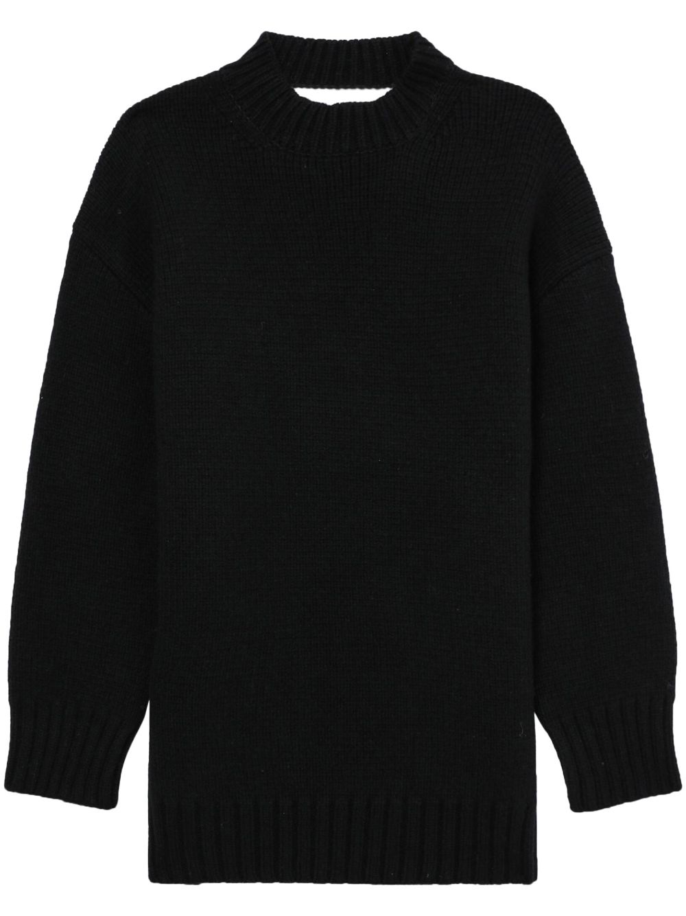 Cut-out knitted knitted dress - Black