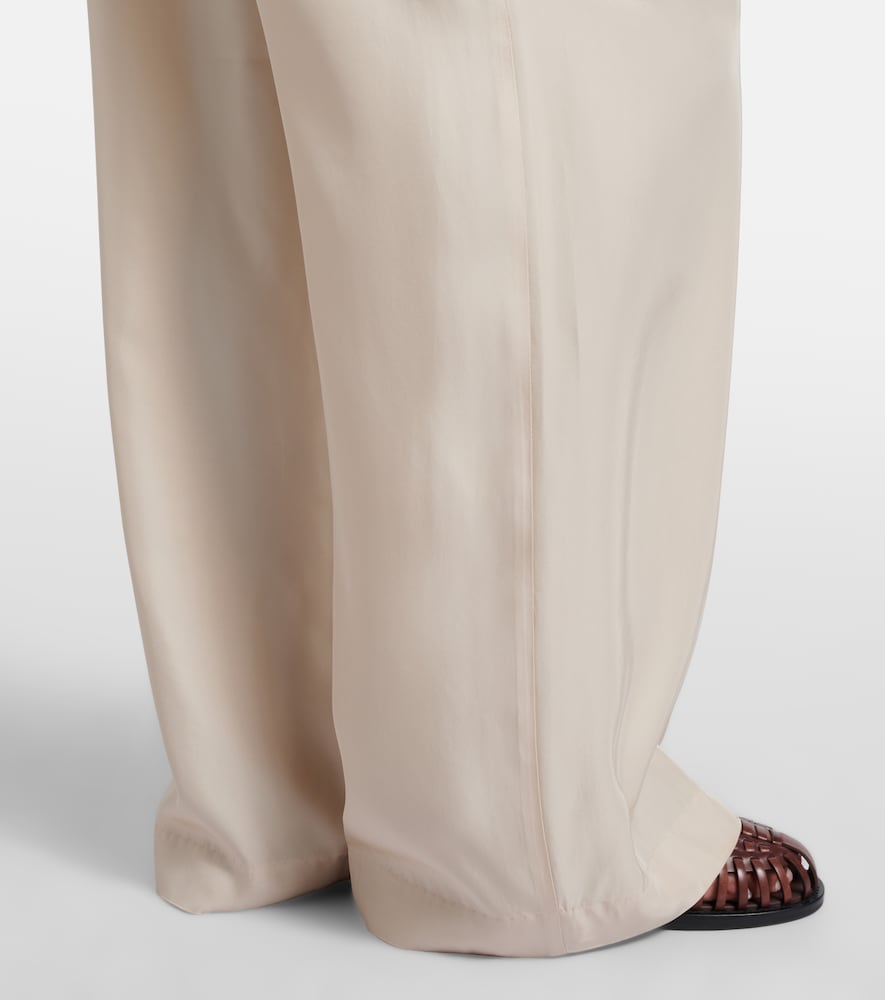Marfa pleated twill wide-leg pants