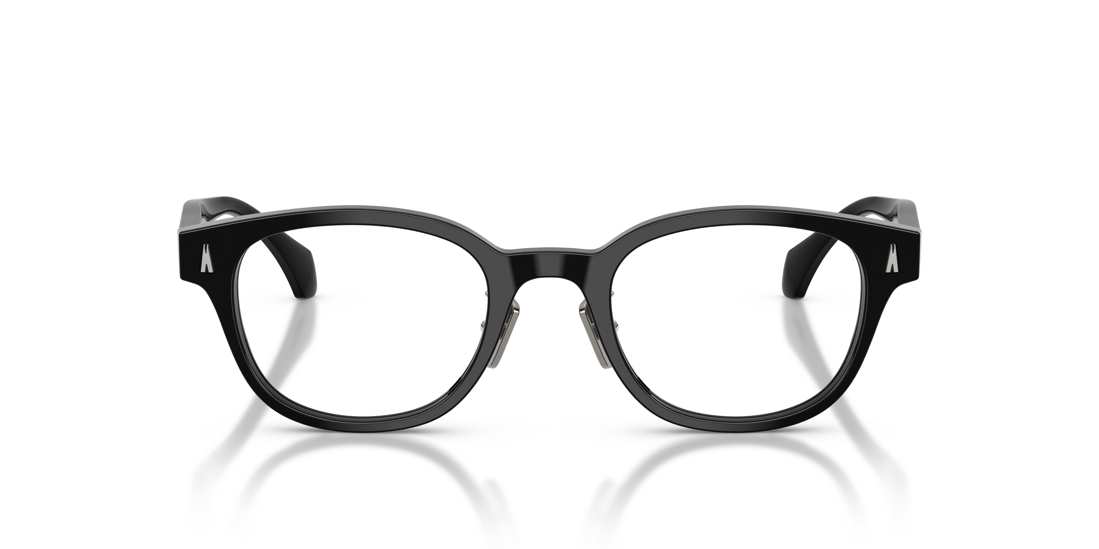 Moncler Unisex Moncler ME2021D 3001 Monturas ópticas Acetato Negro Transparente Redonda Norma