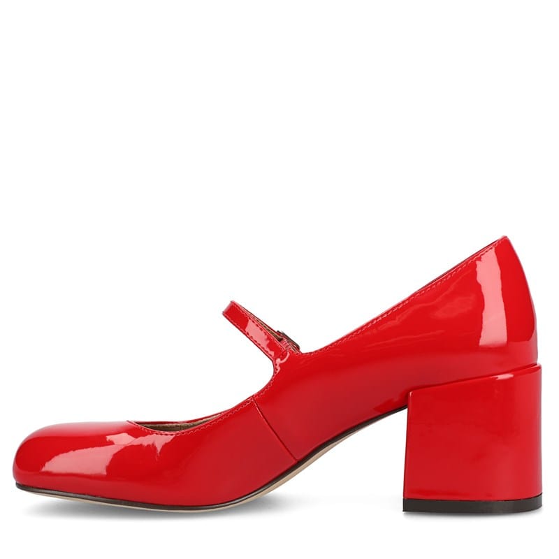 Women's Okenna Mary Jane Pump Shoes (Red Faux Leather)