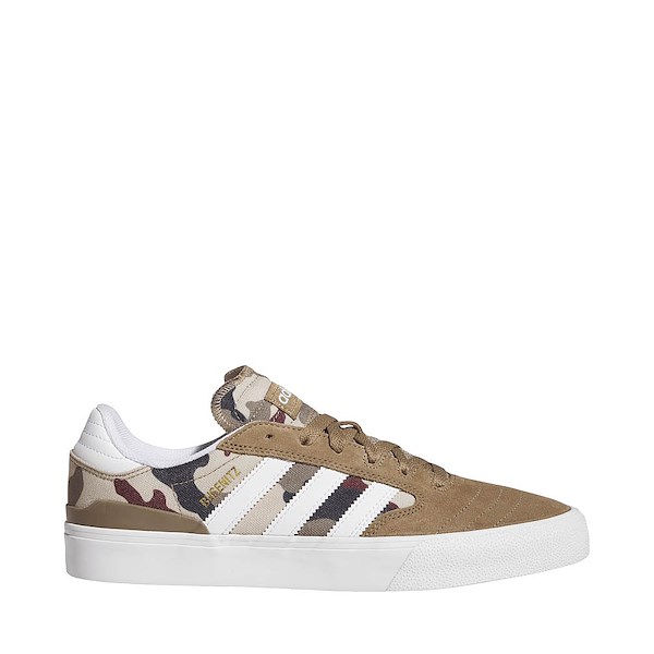 Mens adidas Busenitz Vulc II Skate Shoe - Khaki Six / Cloud White / Aurora Ink