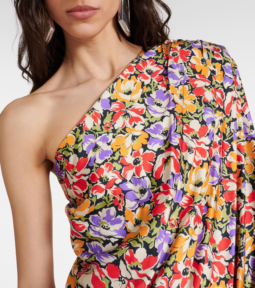 Floral one-shoulder minidress