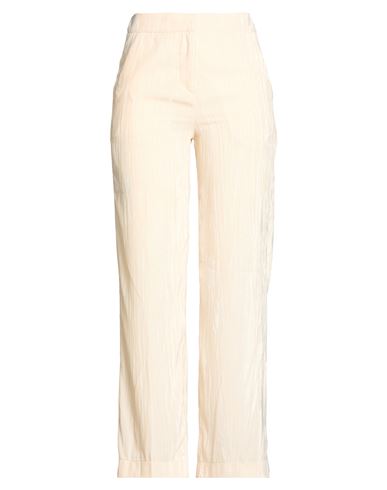 Woman Pants Ivory Size 6 Polyester, Viscose