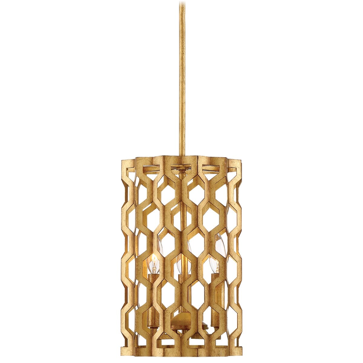 Metropolitan Coronade 3-Light Pendant Light in Pandora Gold Leaf
