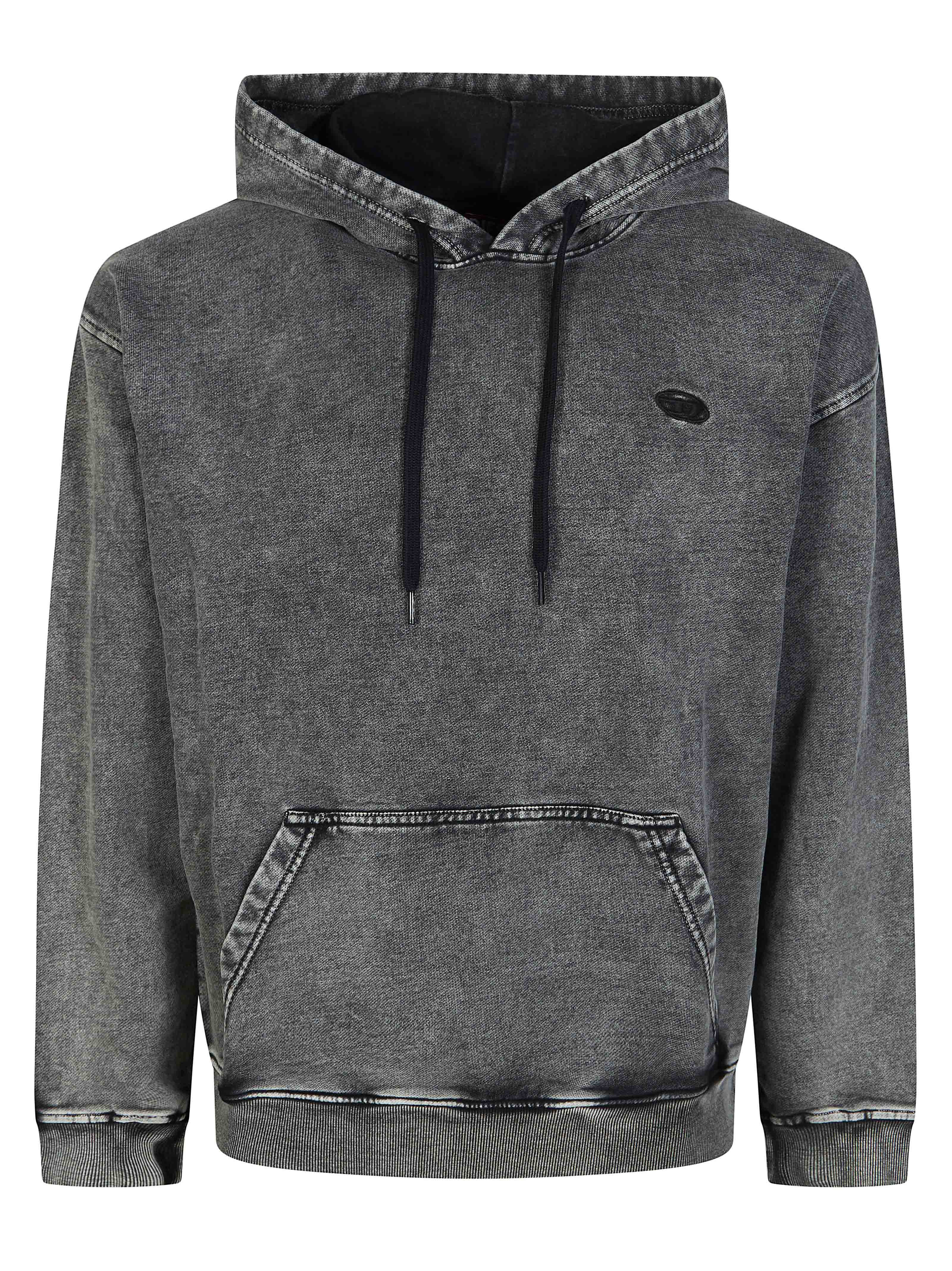 Men's Hoodie with Raw-cut Back Patch