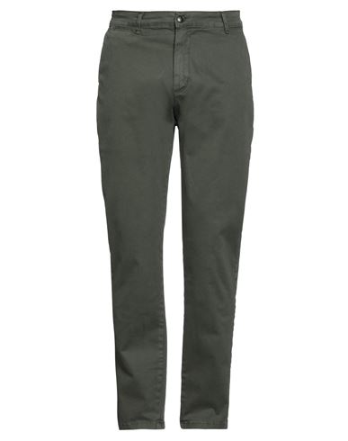 Man Pants Military green Size 28 Cotton, Elastane