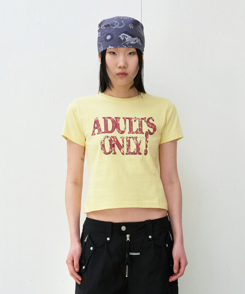 ADULTS ONLY TEE YELLOW