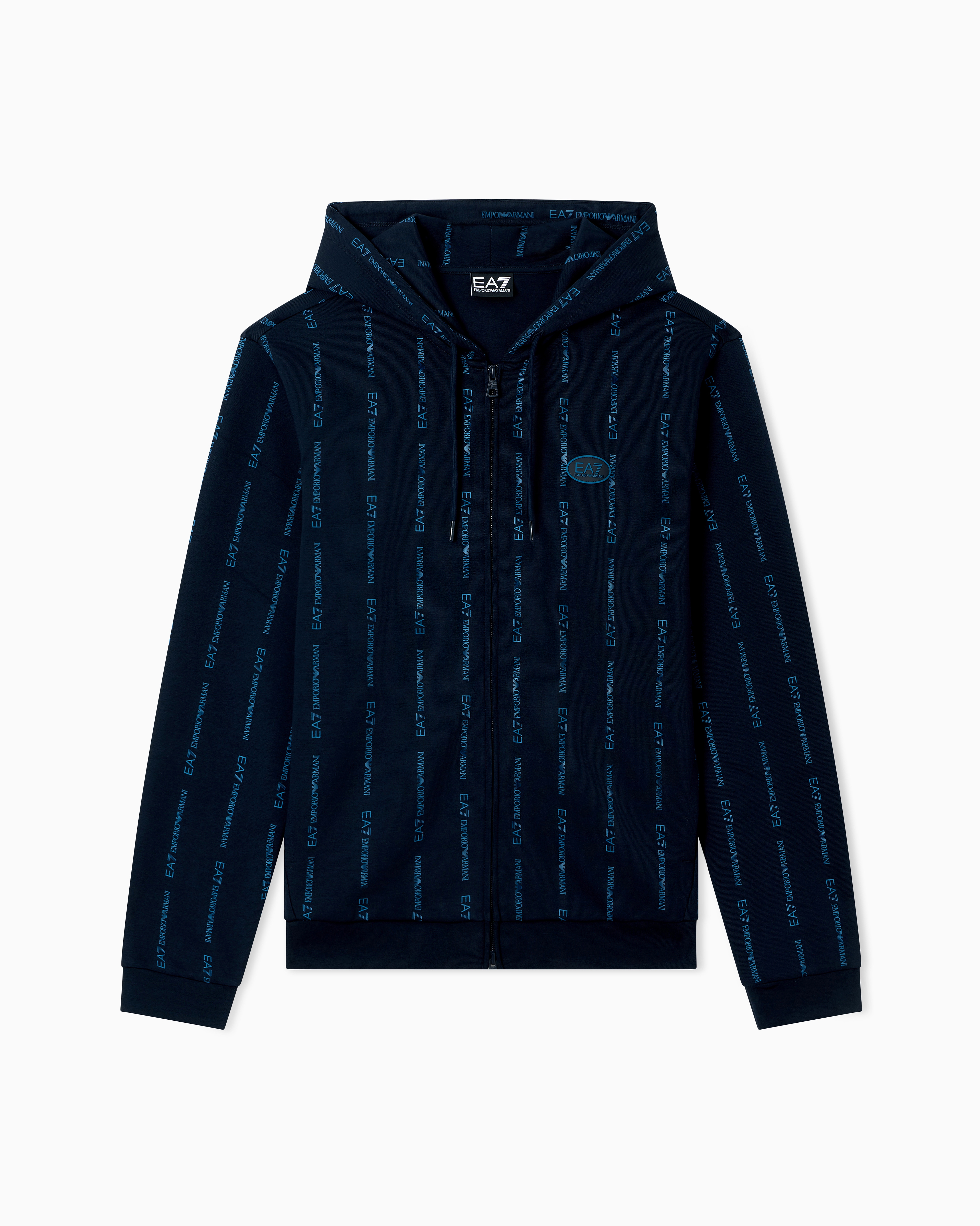 Graphic Series cotton-blend hooded zip-up sweatshirt
