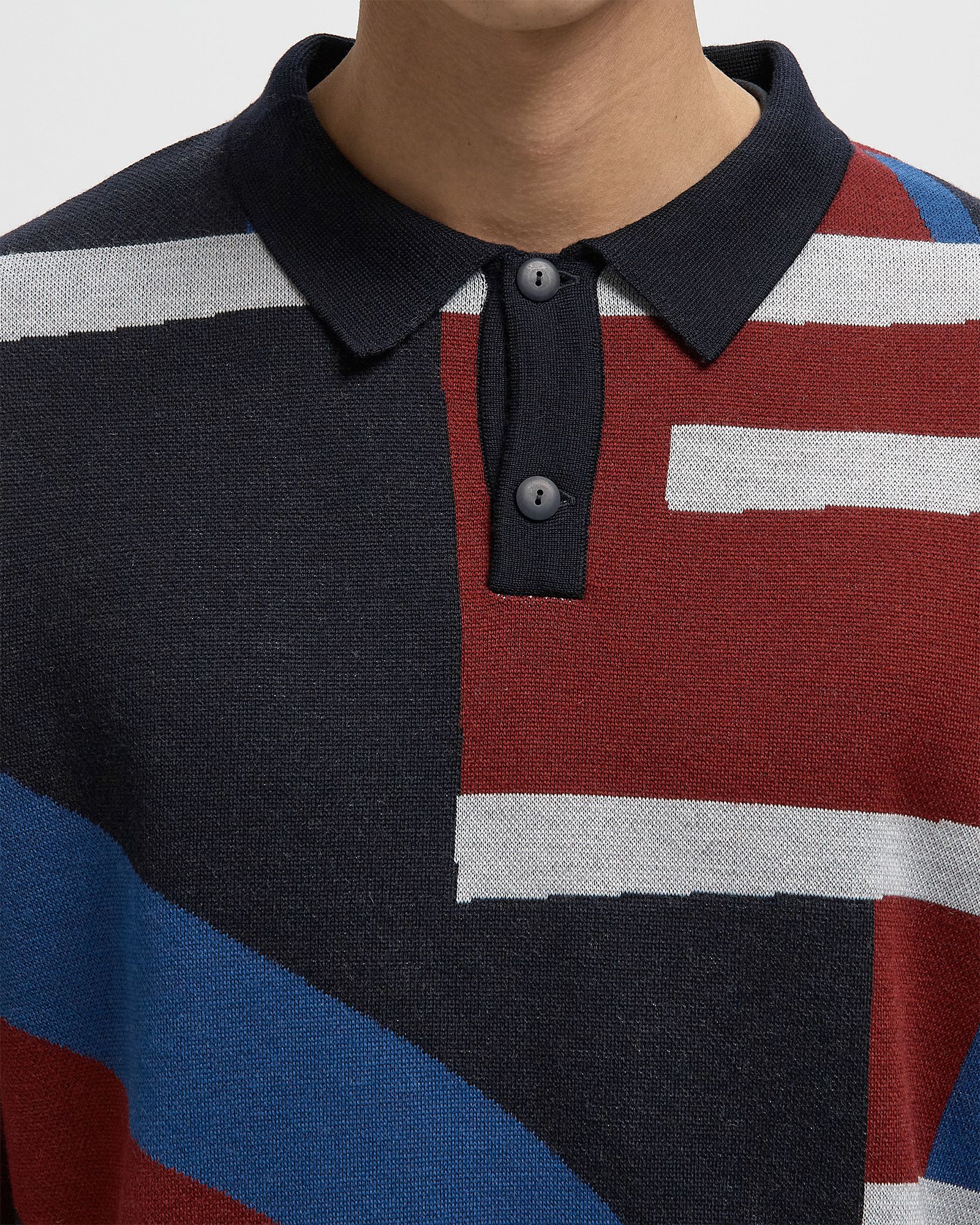 VERTICAL FOREST KNITTED POLO multi male Polos now available at BSTN