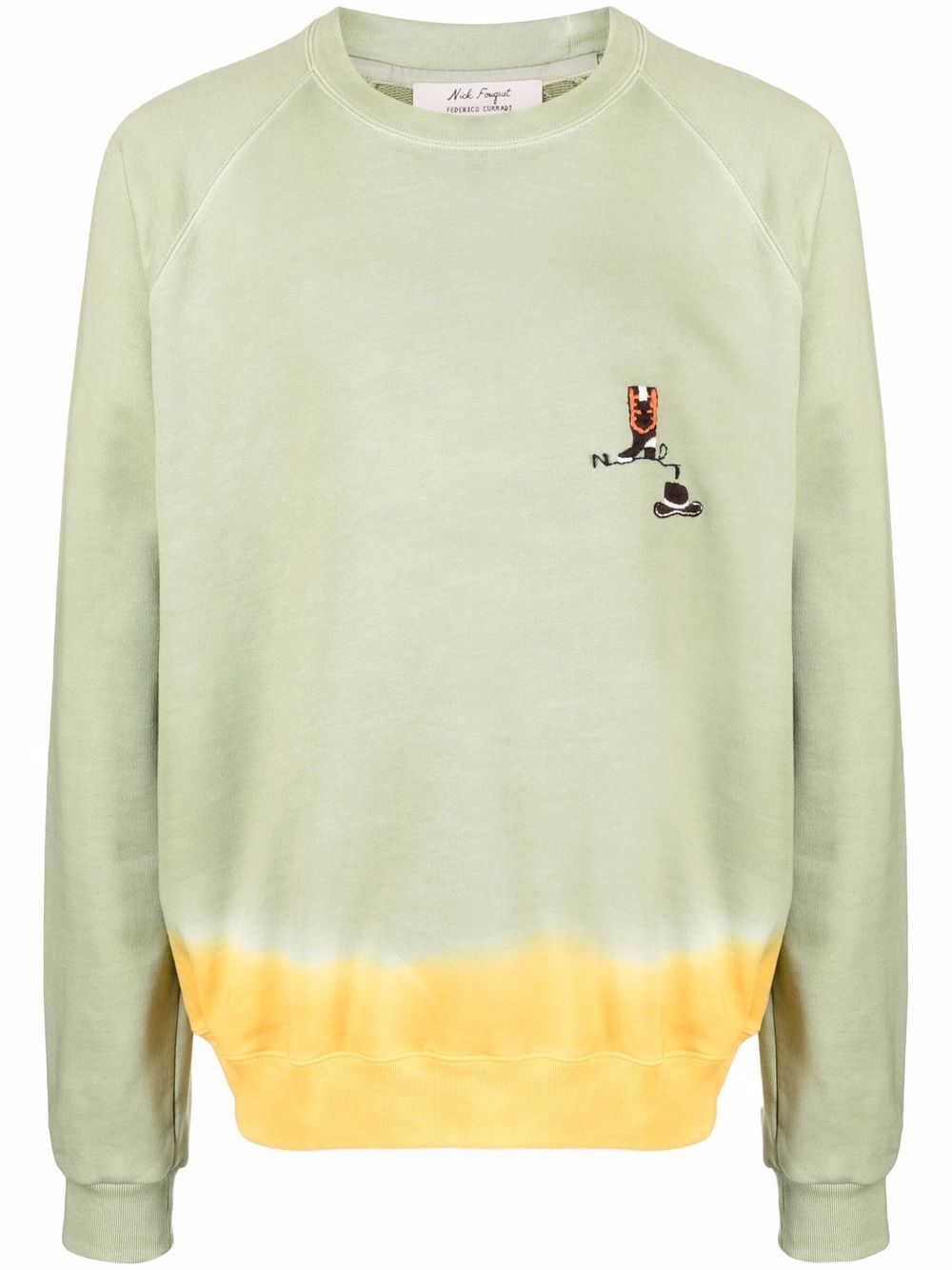 Logo tie-dye sweatshirt - Green