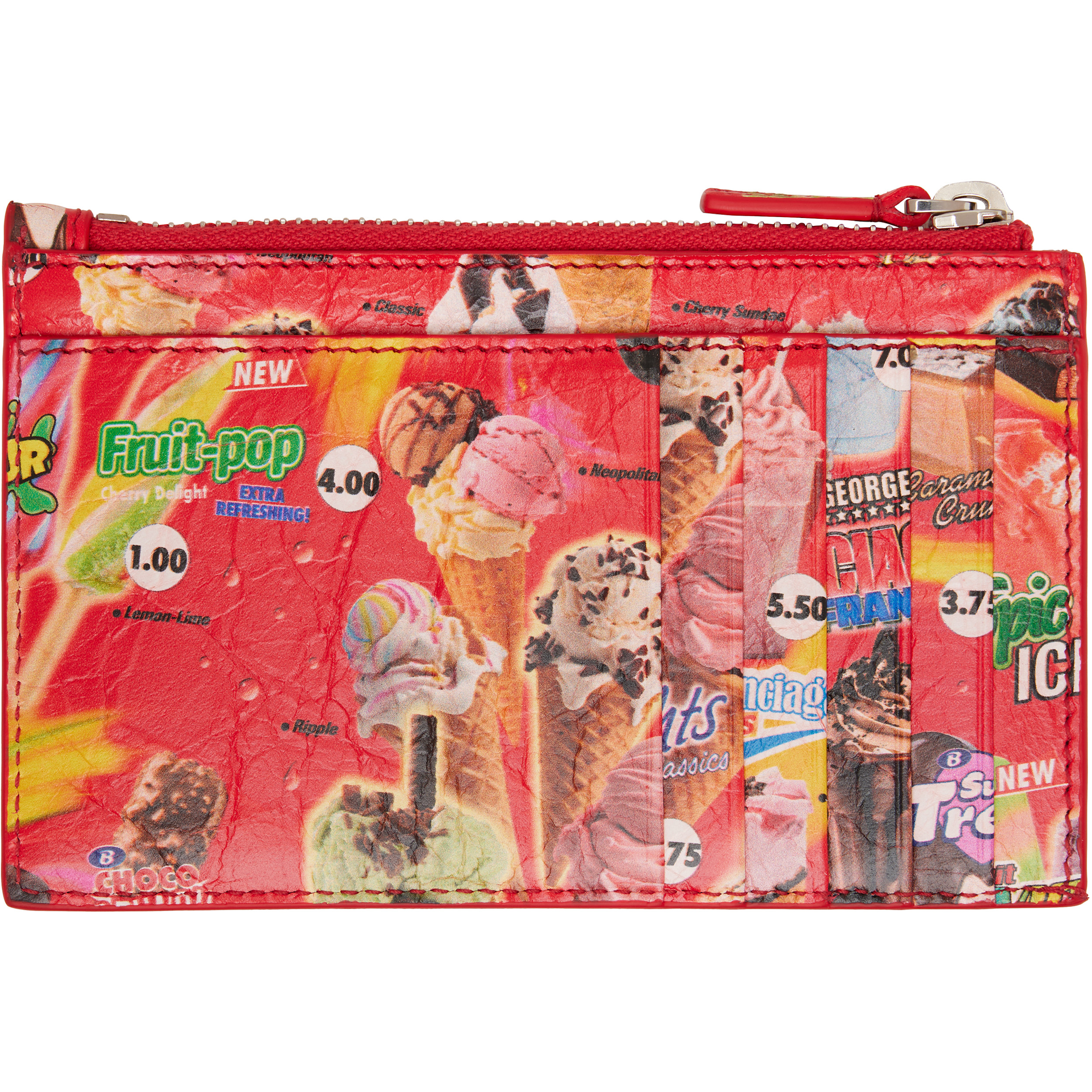 Red Cash Long Coin Card Holder