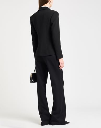 Woman Blazer Black Size 14 Polyester, Elastane