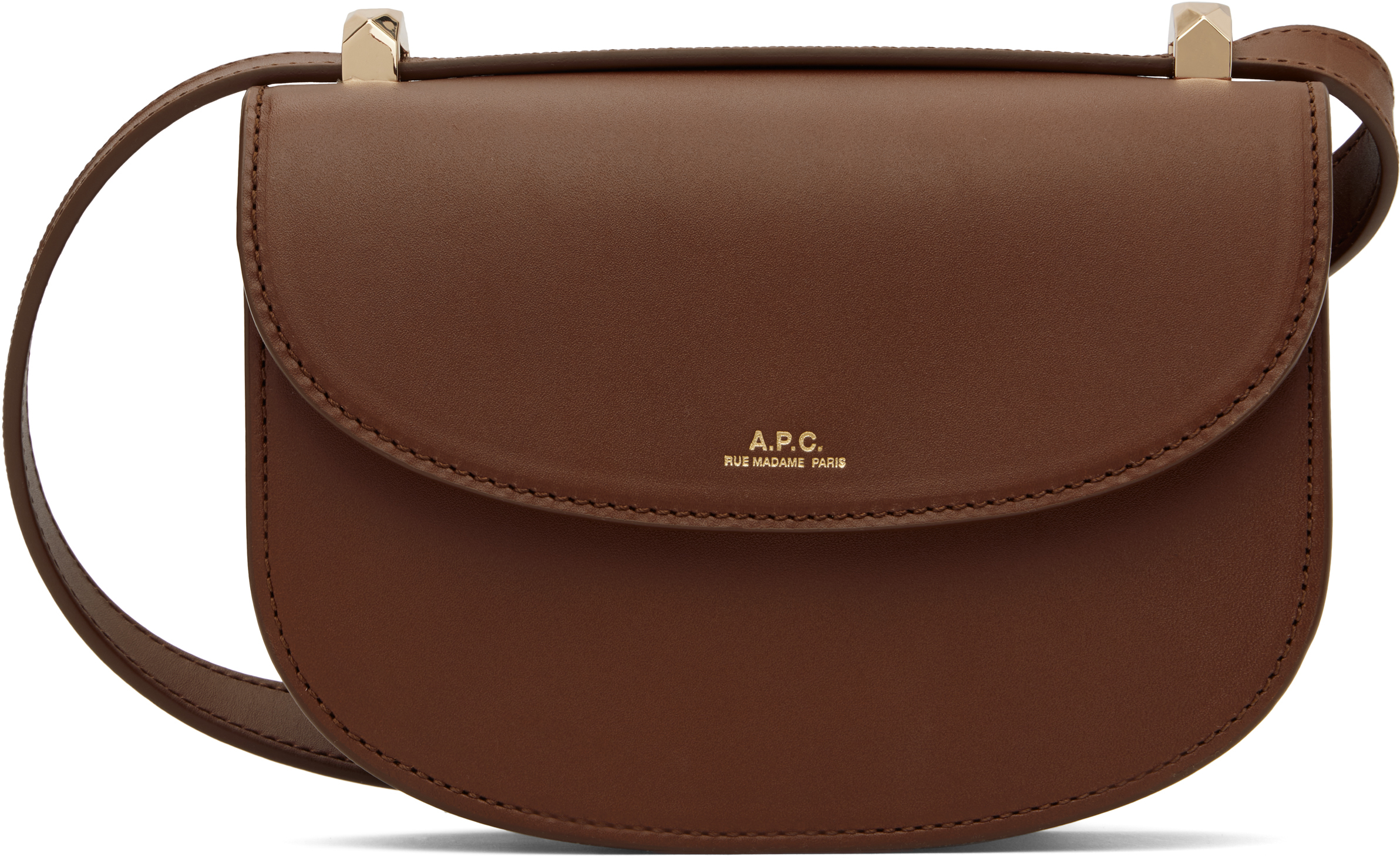 A. P.C. Brown Genève Mini Bag