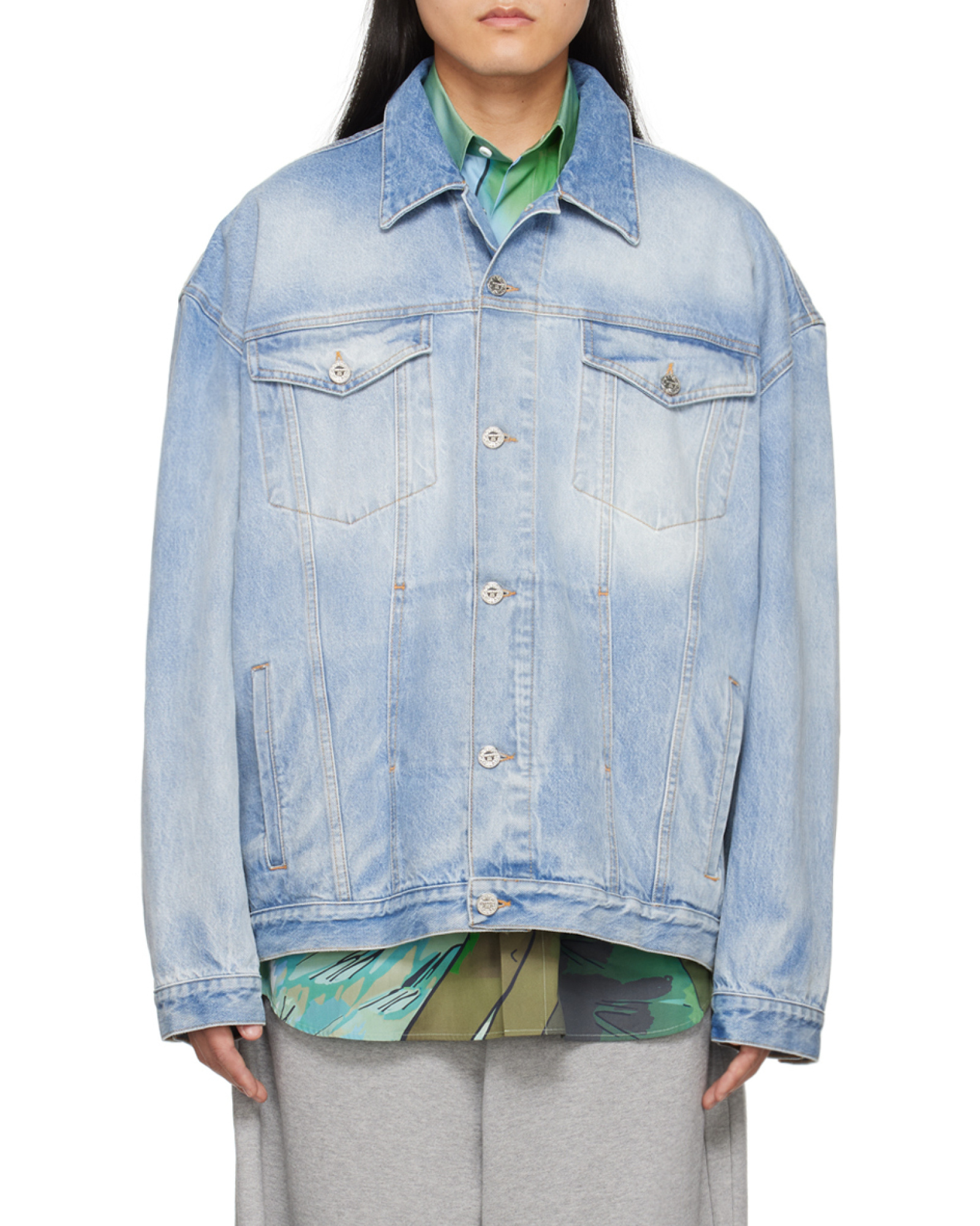Logo Embossed Denim Jacket