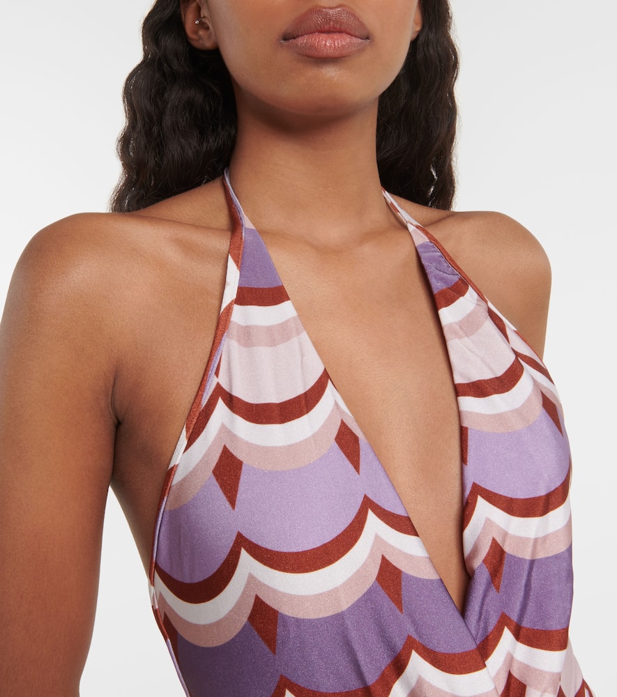 Vintage Waves printed swimsuit