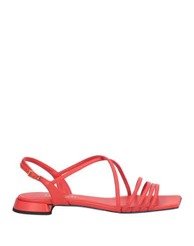 Woman Sandals Red Size 6 Leather