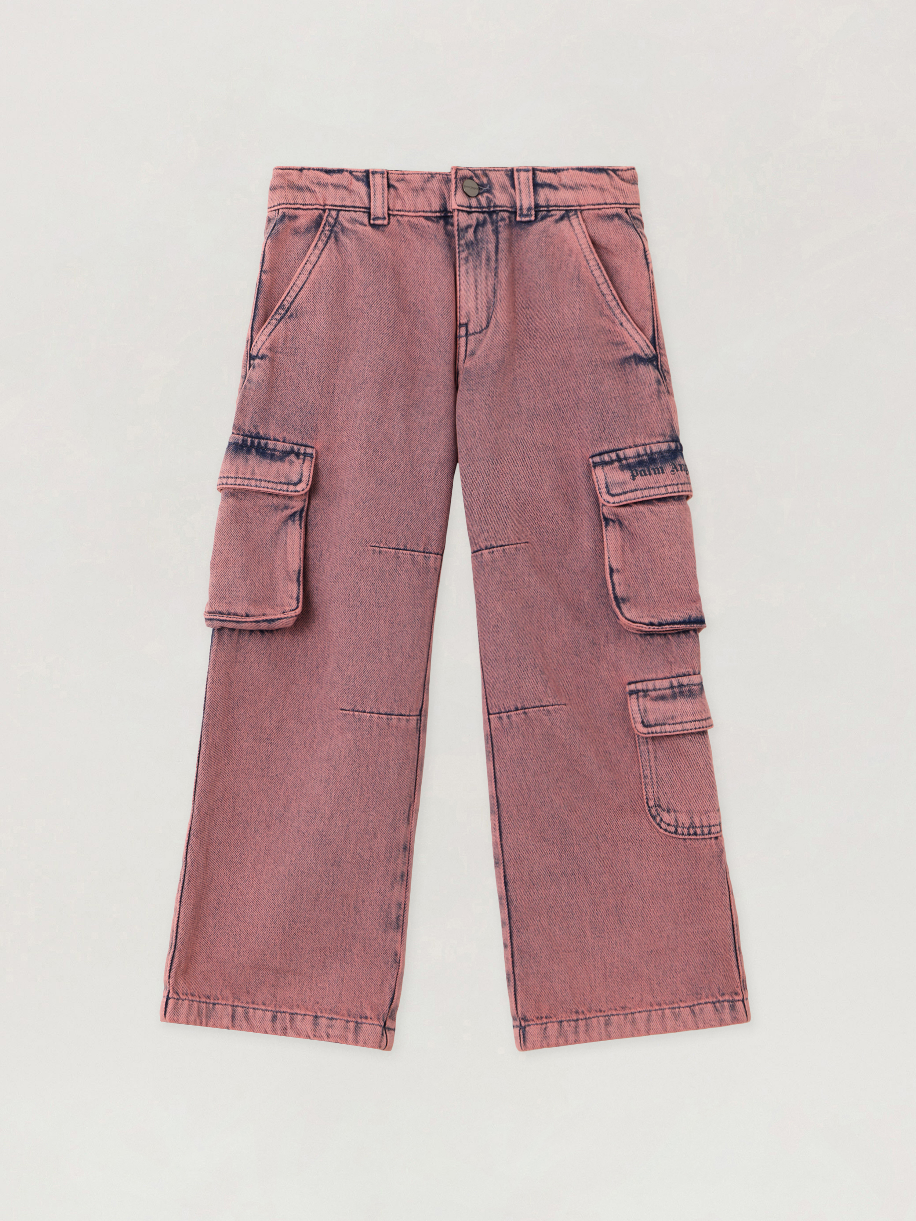 Logo Overdye Cargo Denim Kids  Antique Rose Blue
