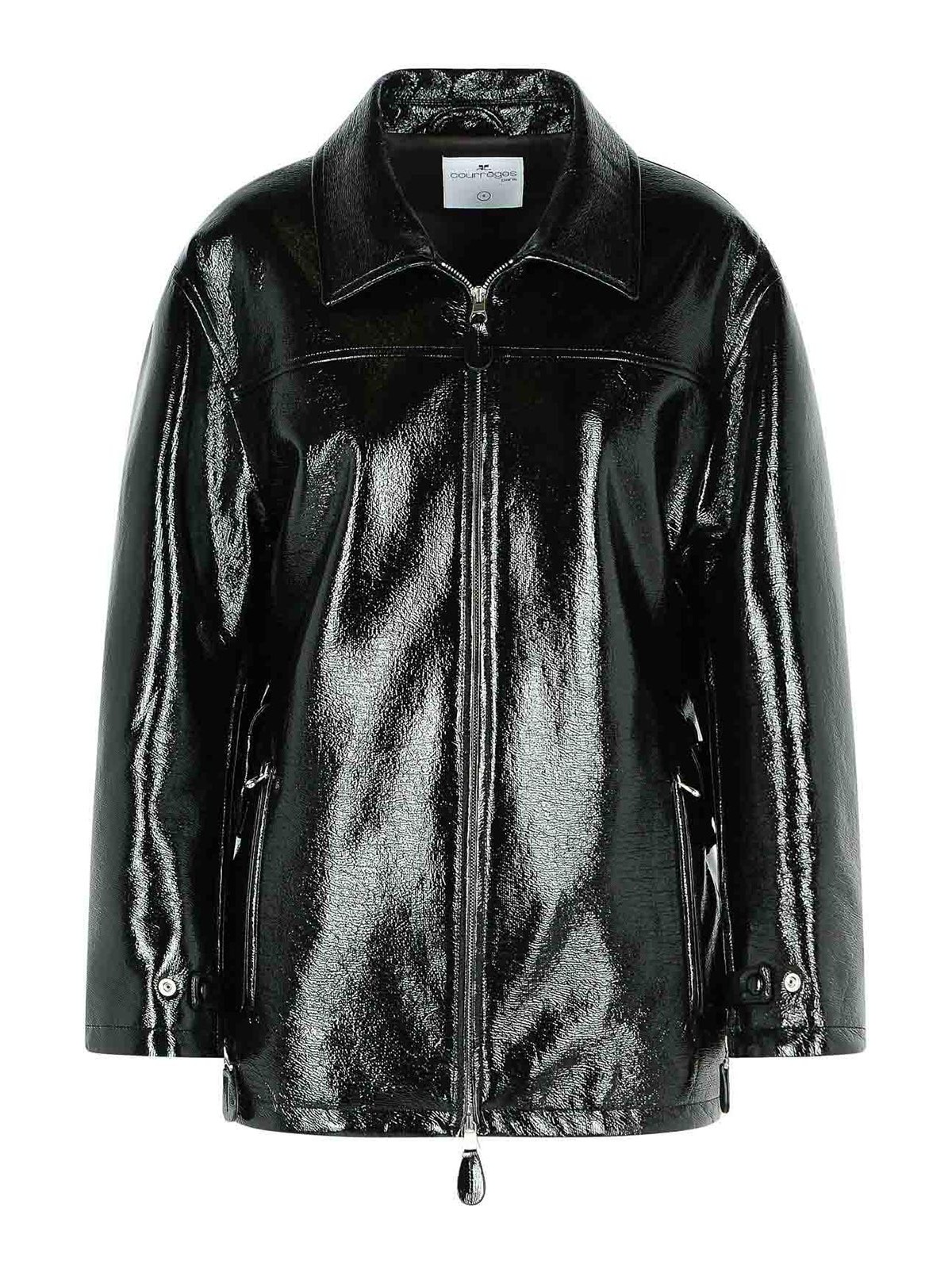 Vinyl Black Cotton Blend Jacket
