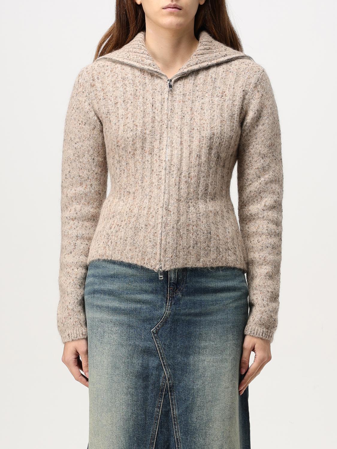 Spread-collar cardigan - Neutrals