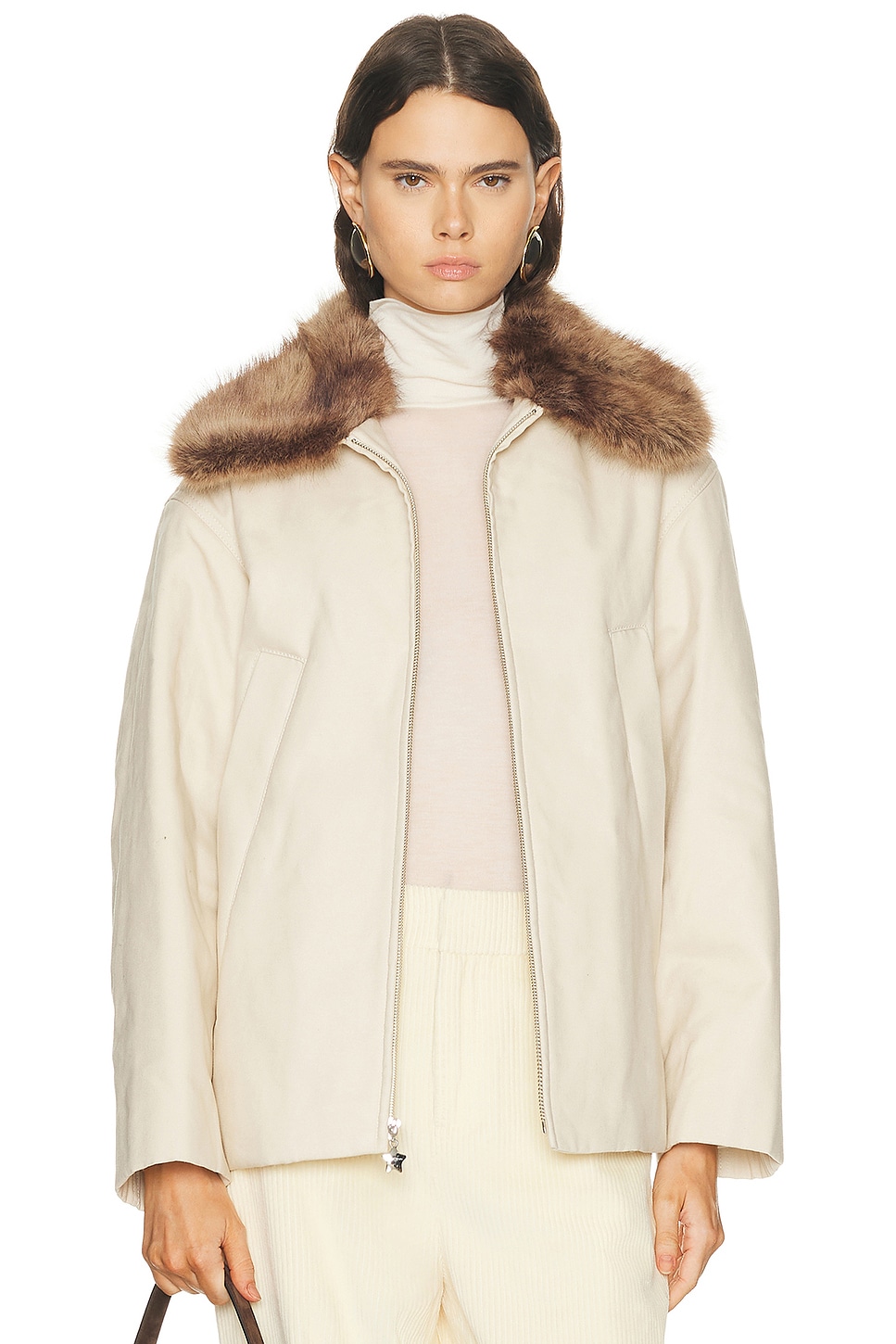 Sandy Liang Carrot Jacket in Khaki - Beige. L also in M