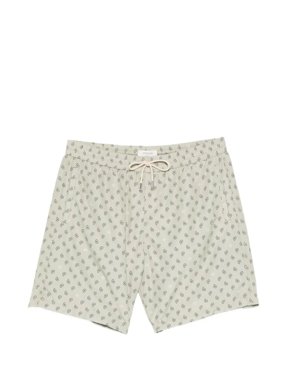 Paisley Print Swim Shorts — Cream