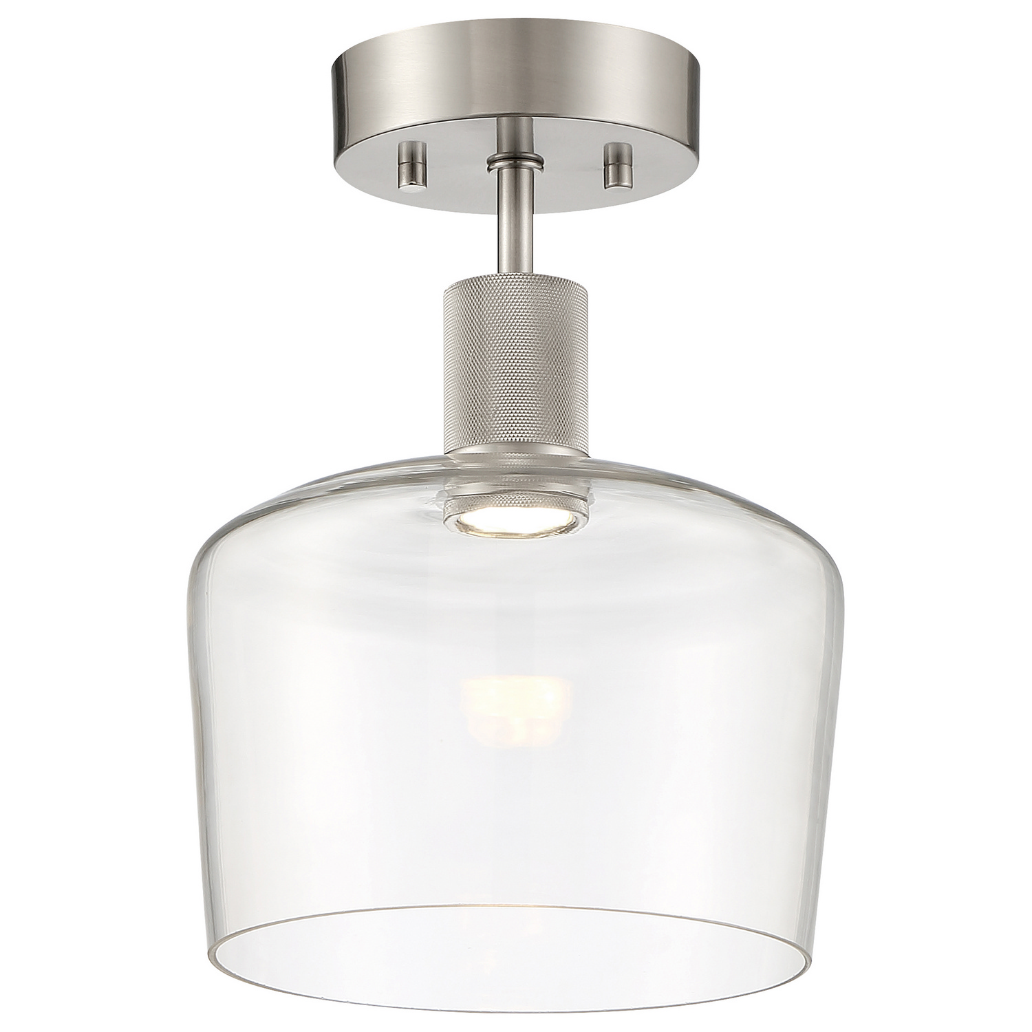 Brushed Steel LED Semi-Flush Mount from the Port Nine Chardonnay Collection