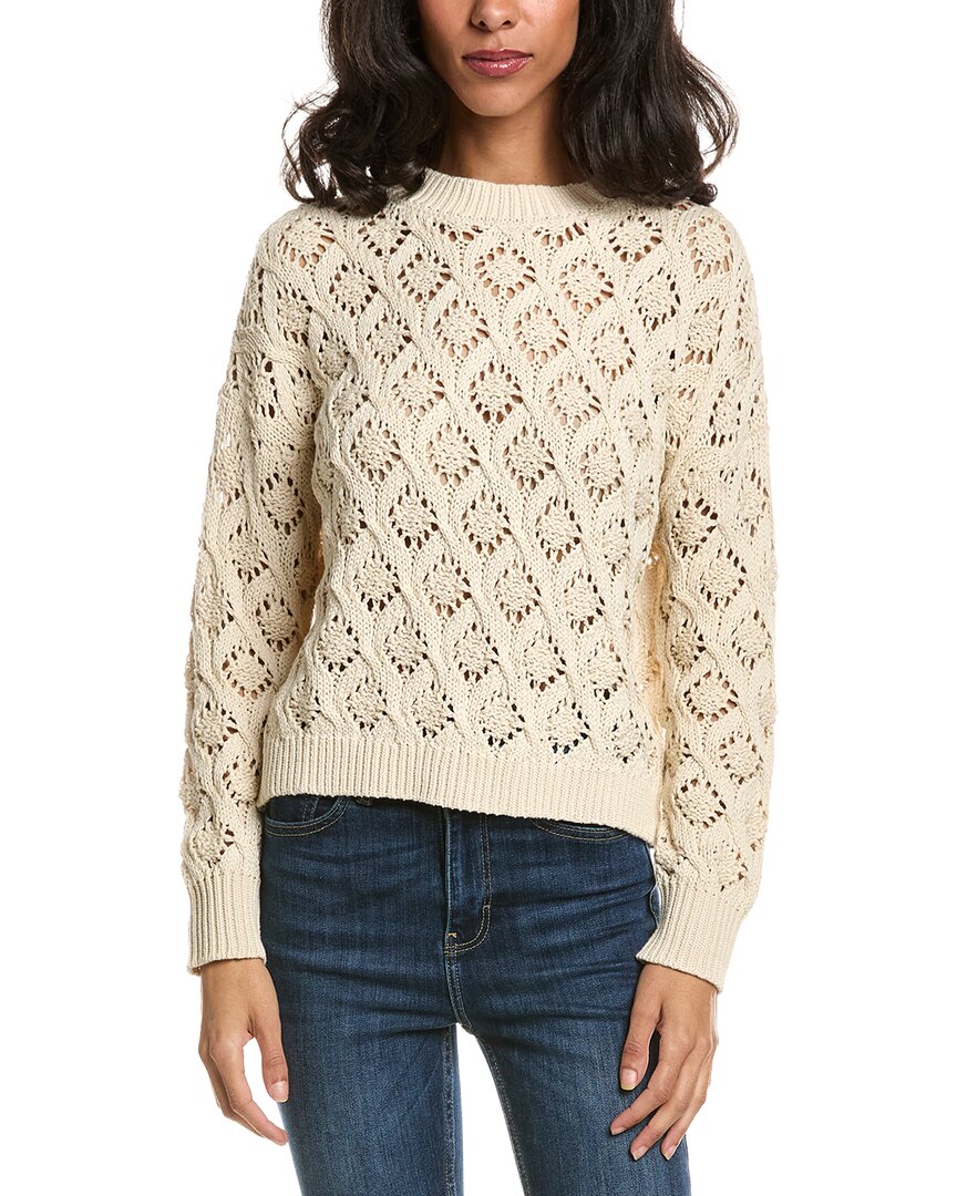 Openwork Crewneck Sweater