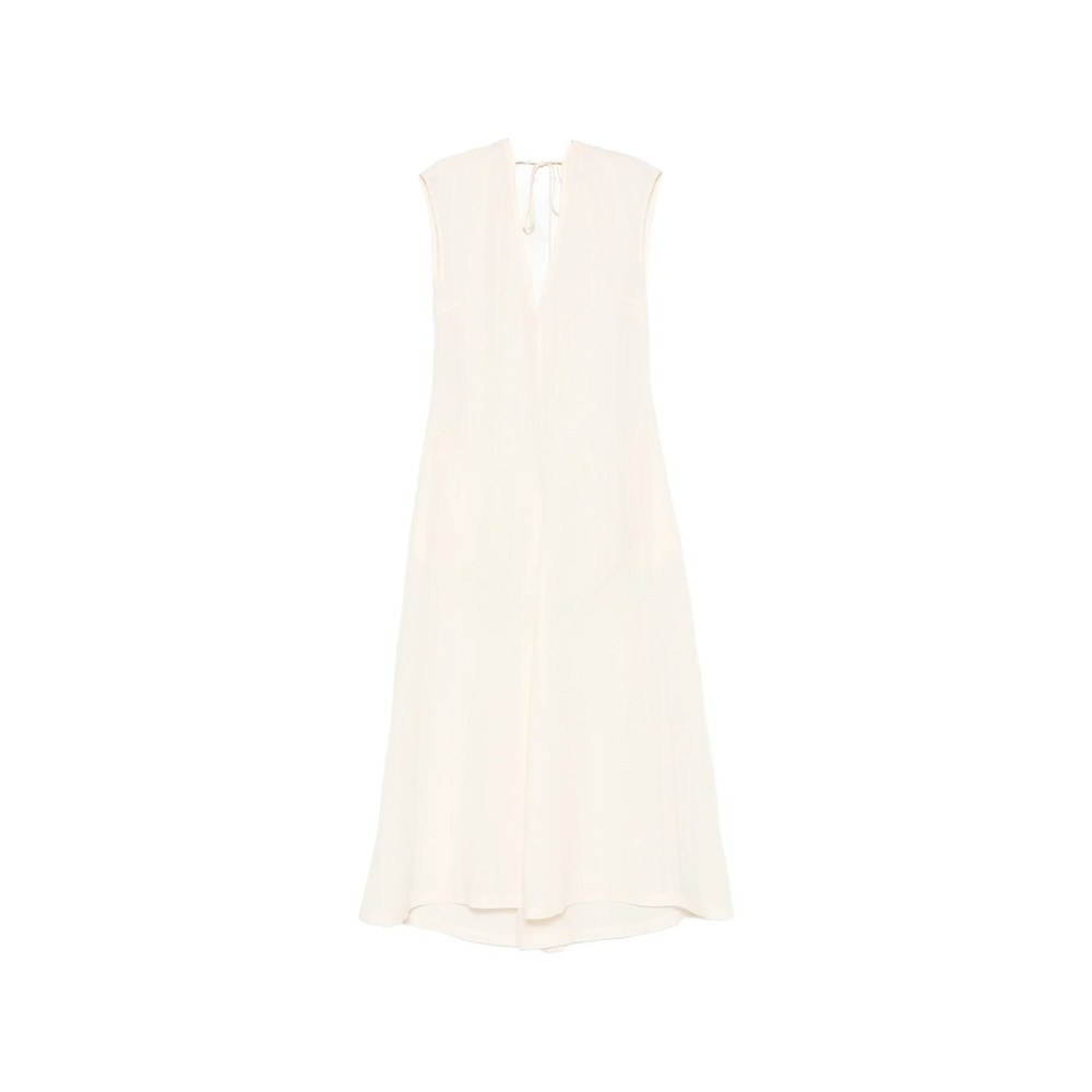 V-neck Back-tie Maxi Dress