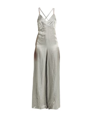 Woman Jumpsuit Grey Size 6 Viscose, Linen, Polyamide