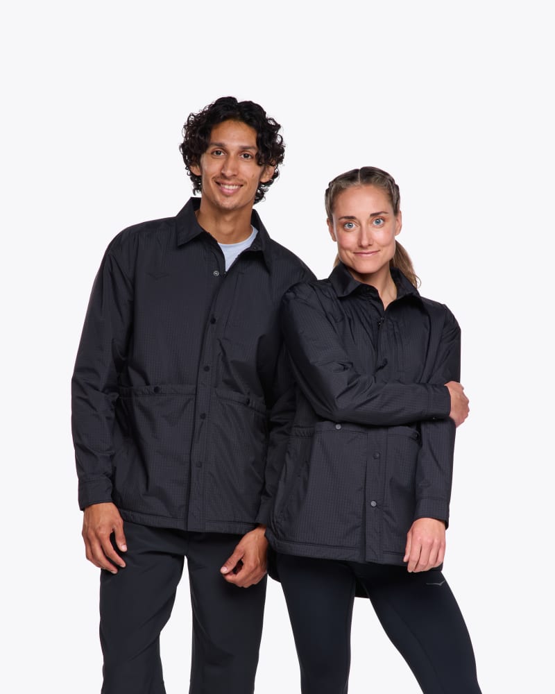 HOKA Outtrail Shirt Jacket in Black