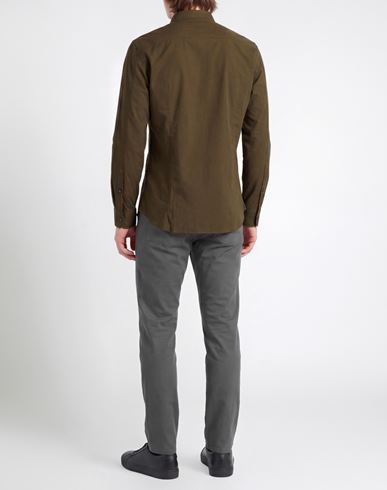Man Shirt Military green Size XL Cotton, Elastane
