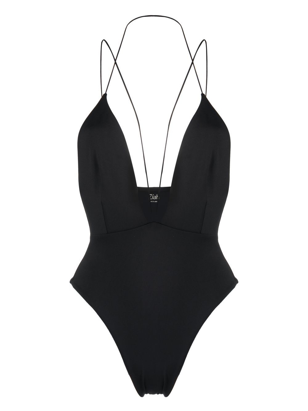 St. Agni x Ziah Jagger deep-V swimsuit - Black