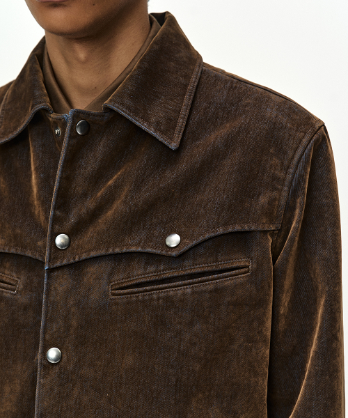 GEORGIA FLOCK VELVET JACKET