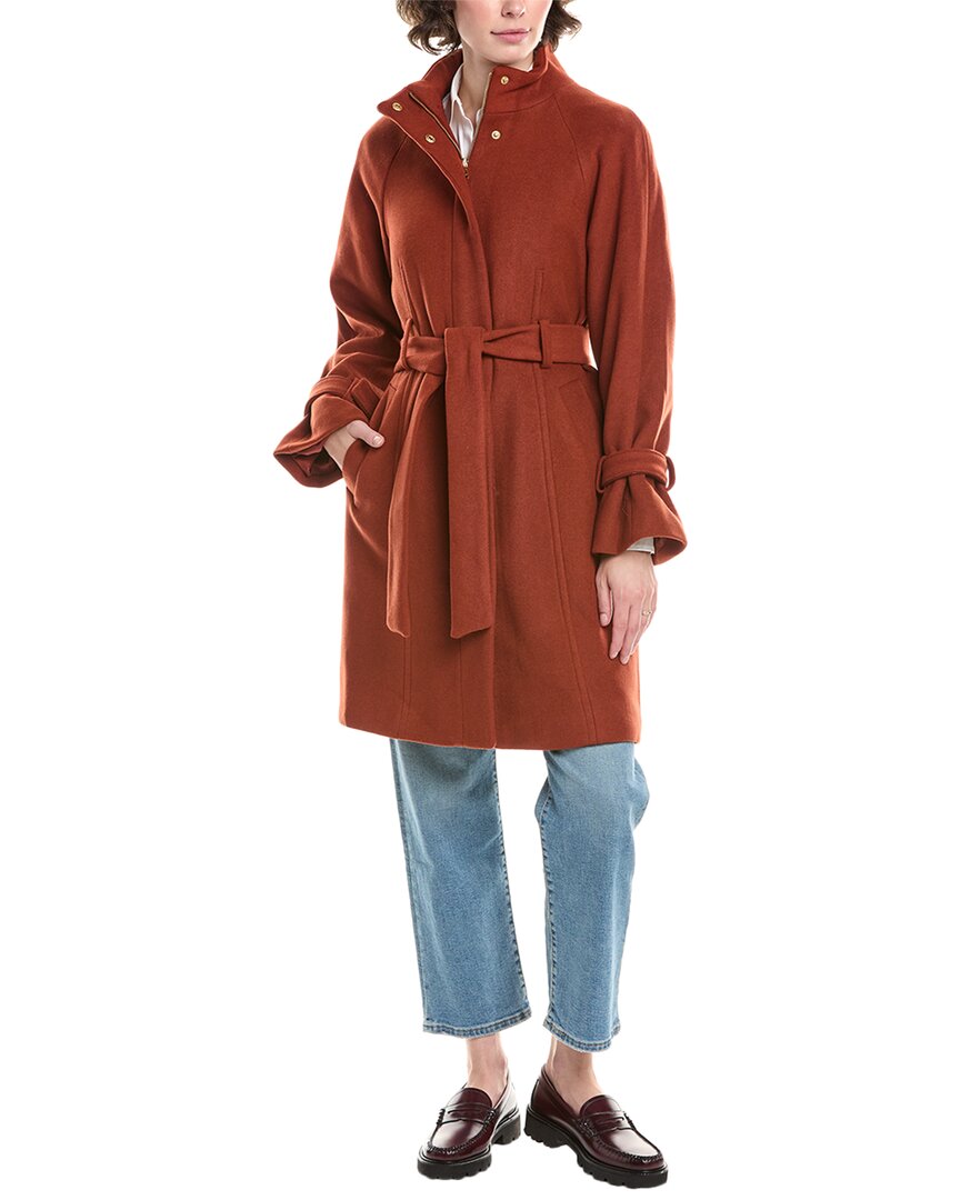 Belted Wool-Blend Coat