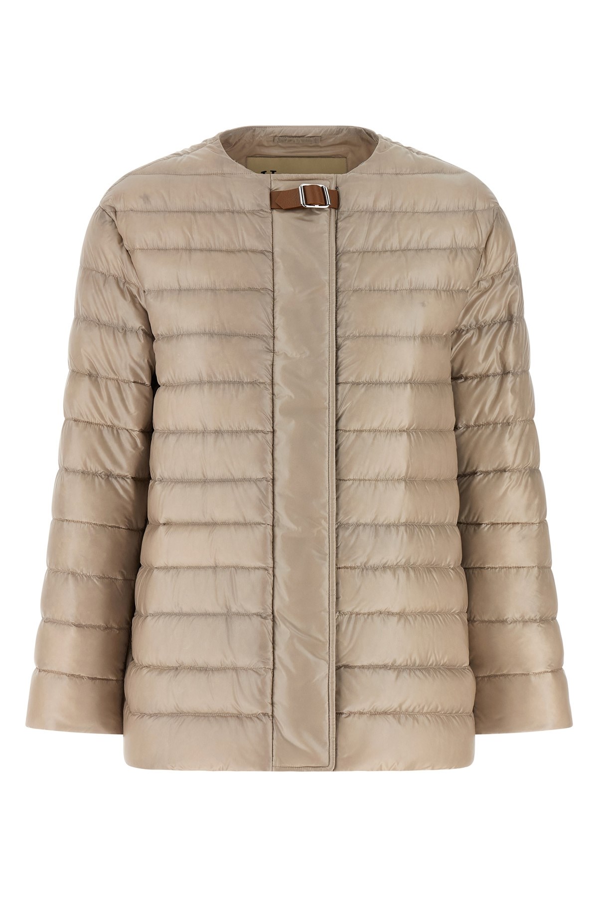 Leather Strap Down Jacket