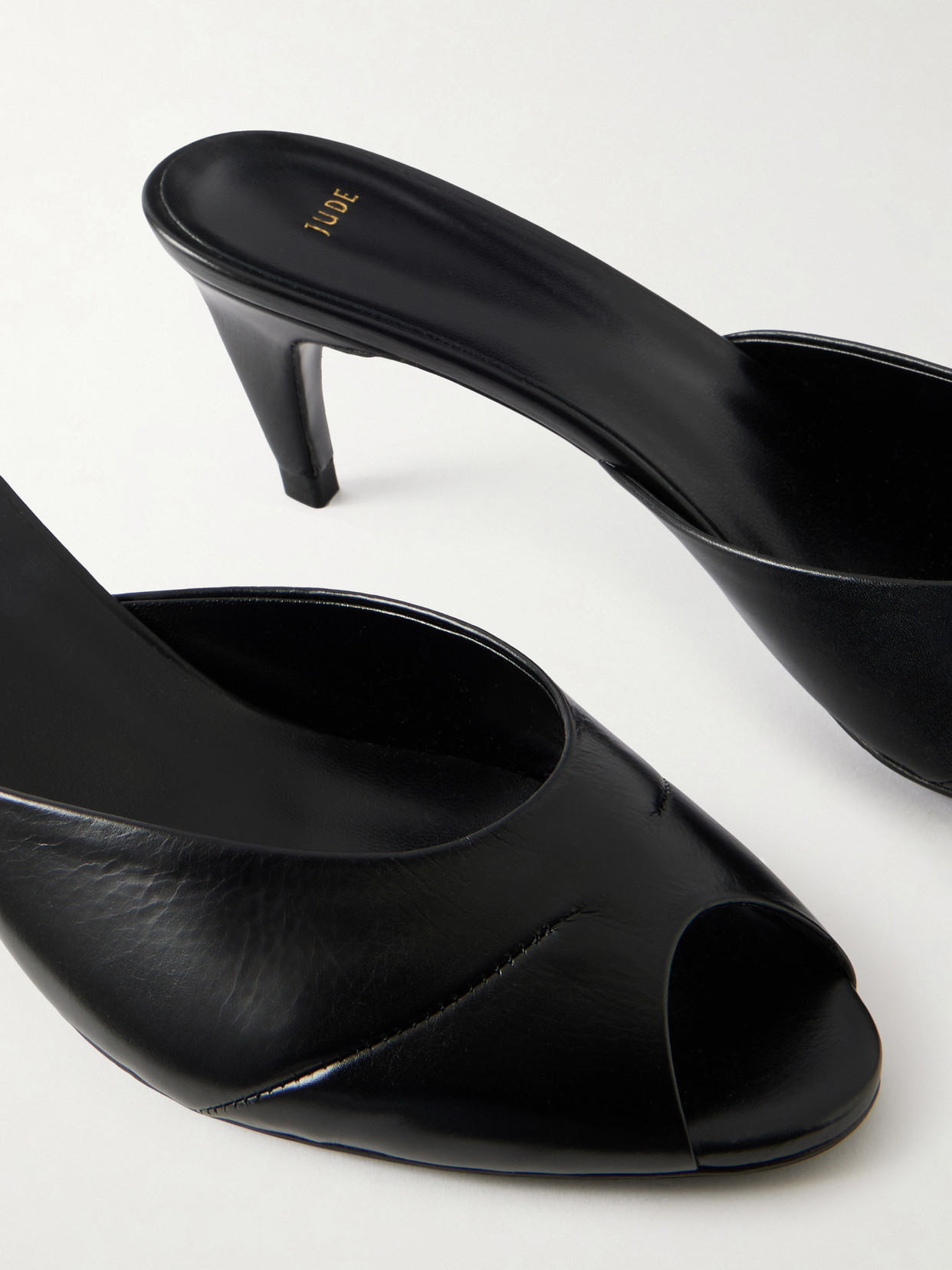 Cave Leather Mules - Black
