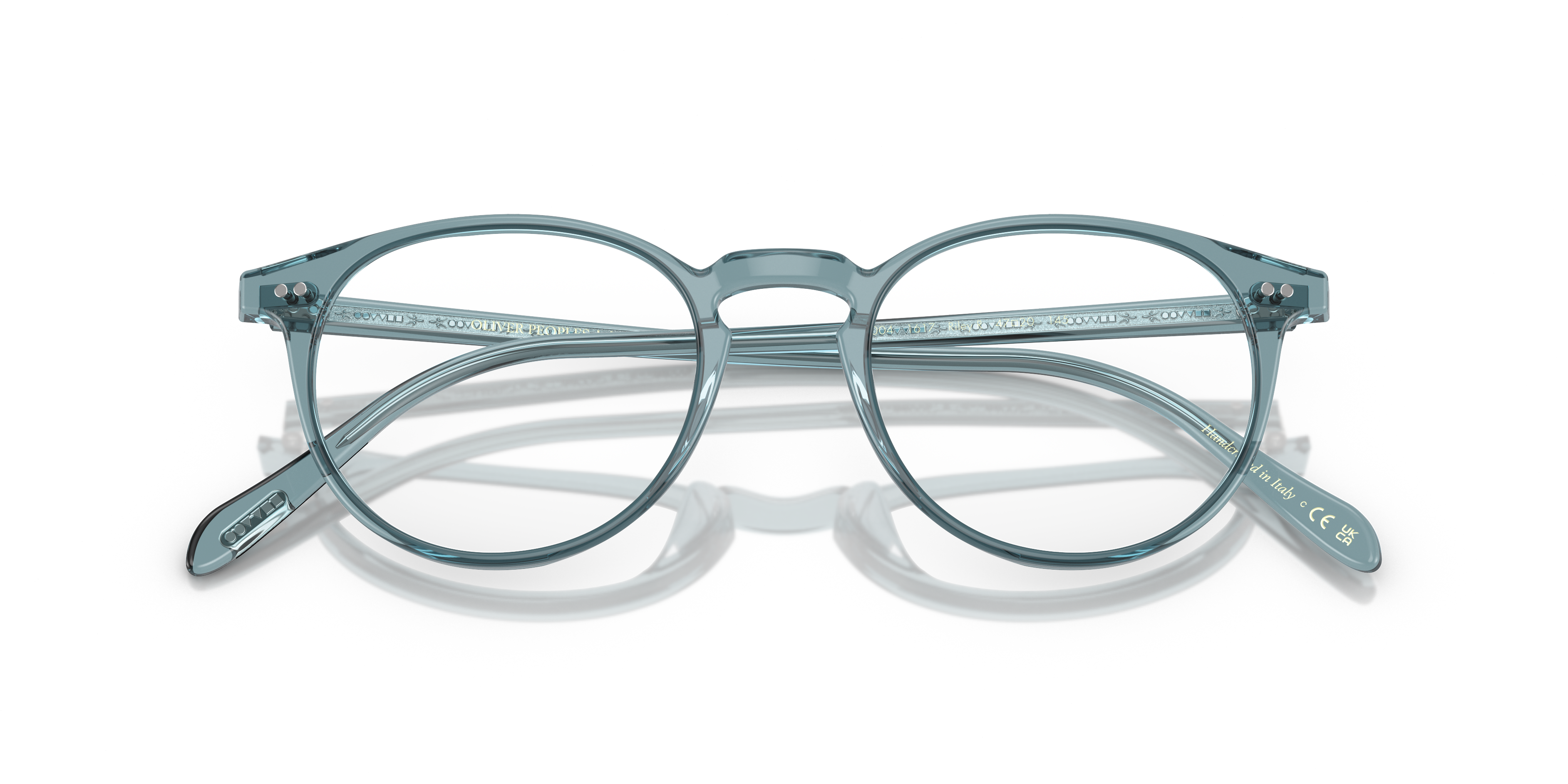 Oliver Peoples Unisex Oliver Peoples OV5004 RILEY-R 1617 Montature da vista Acetato Blu Trasparente Pantos Normale