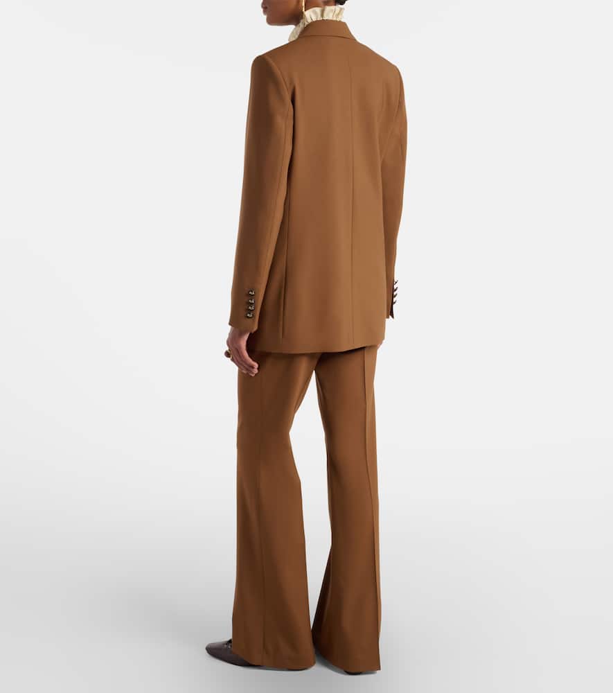 Wool-blend bootcut pants