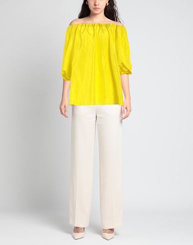 Woman Top Yellow Size 10 Silk