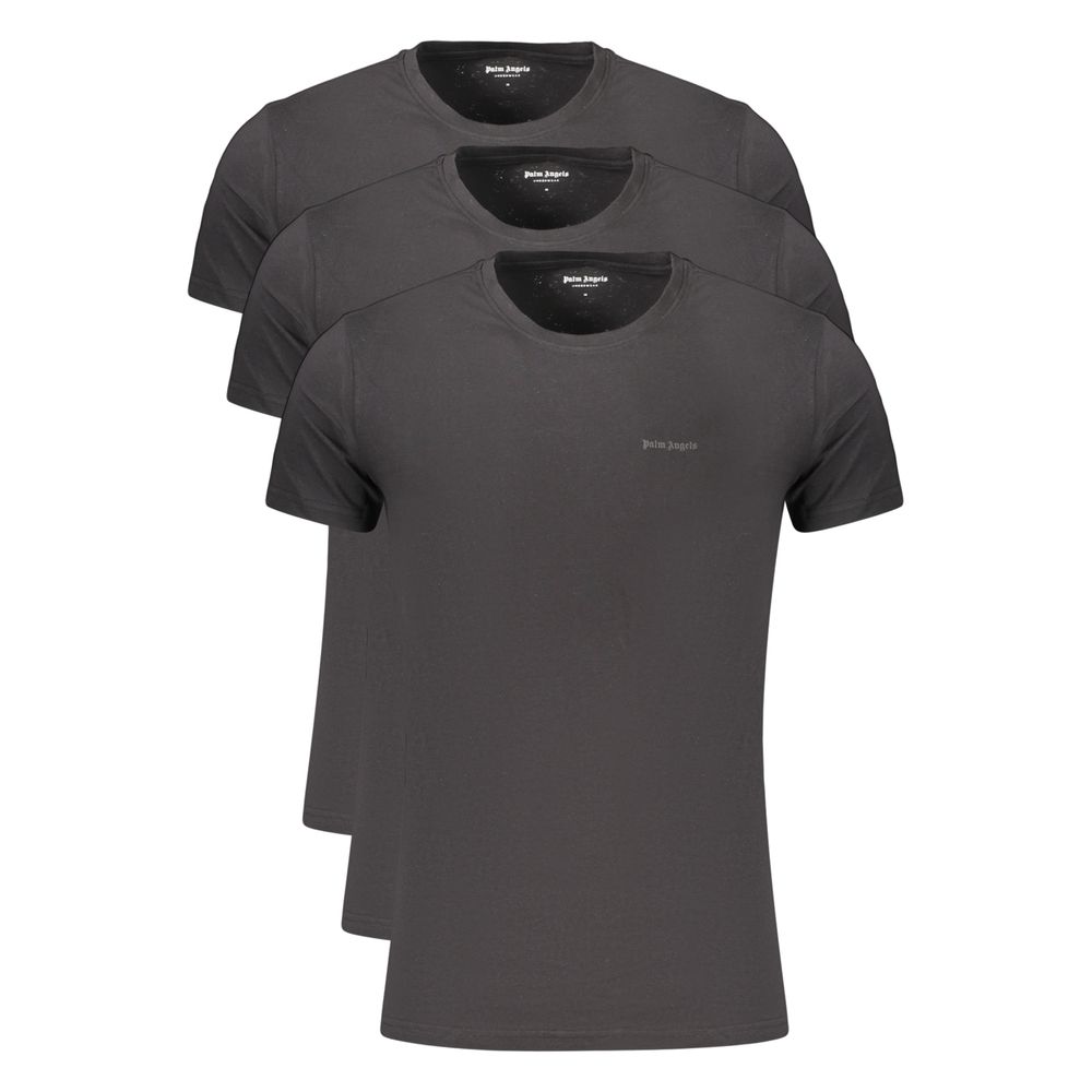 Cotton Crew Neck T-Shirt — Black