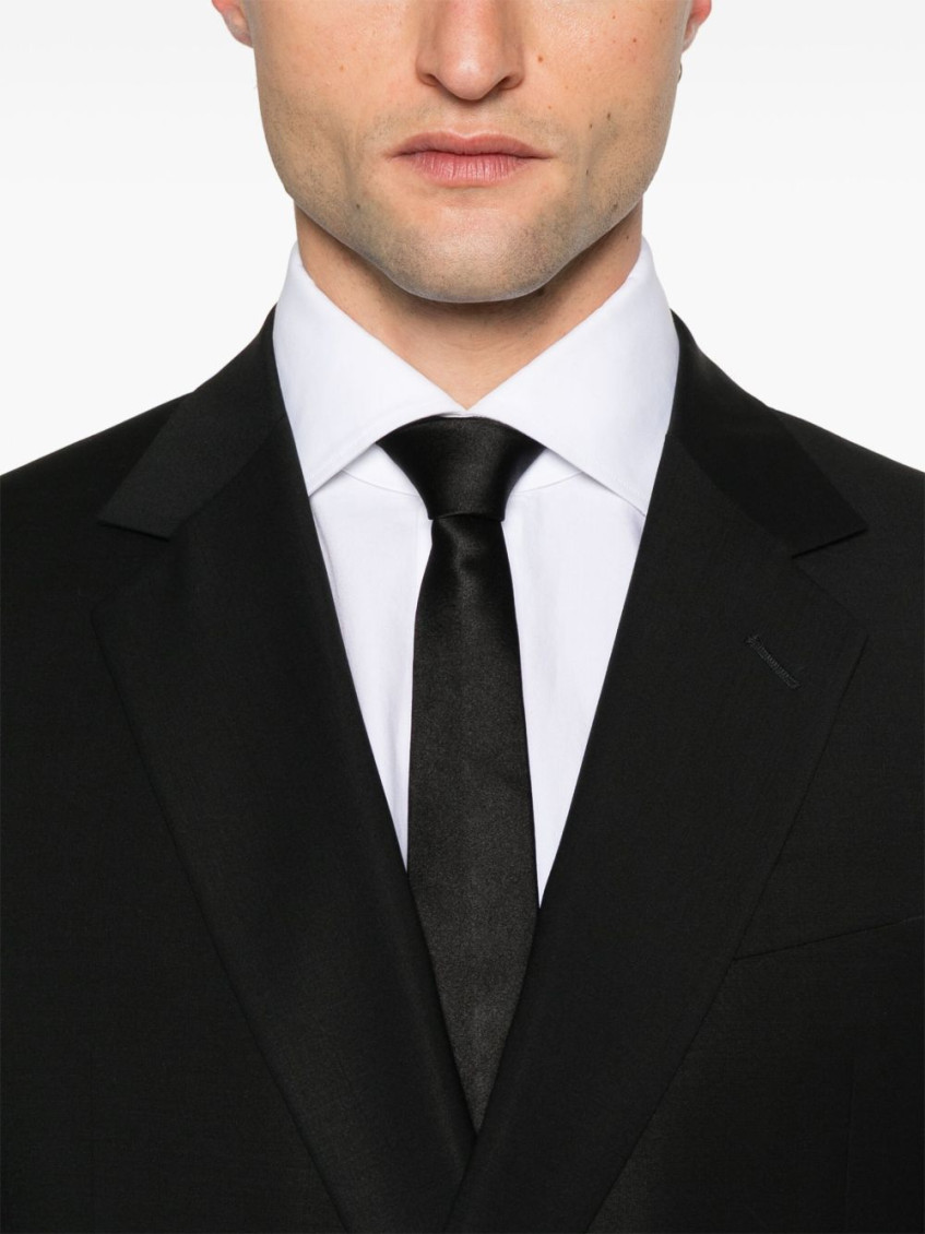 Black Double-breasted Suit
