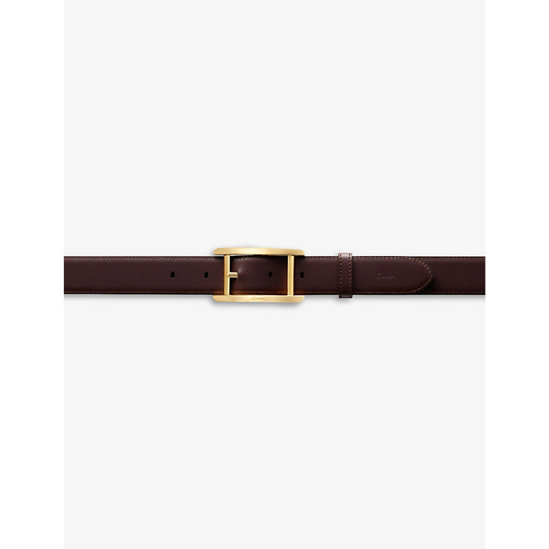 Mens Black Tank de Reversible Leather Belt 