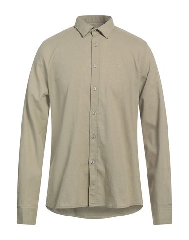 Fred Mello Man Shirt Military green Size XL Cotton, Linen