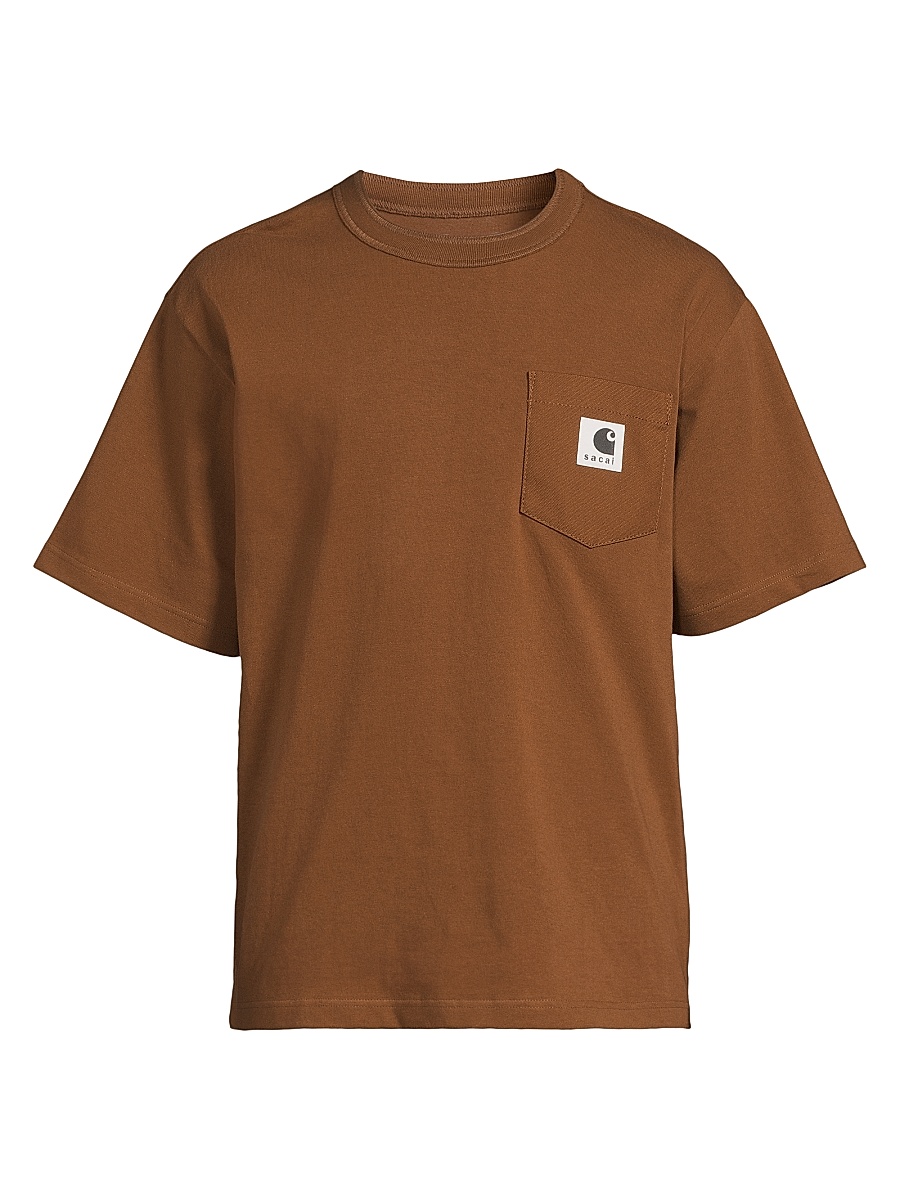 Men's x Carhartt WIP Patch Pocket Cotton T-Shirt - Dark Beige