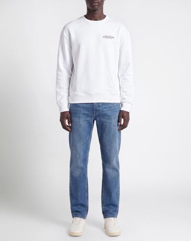 Jeans Man Sweatshirt White Size XL Cotton, Polyester
