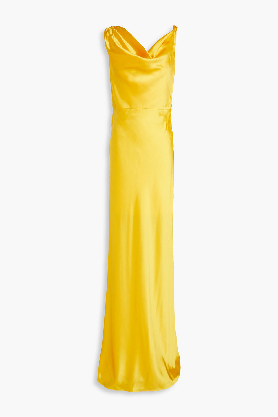 Sanderson silk-blend satin maxi dress - Yellow - US 10